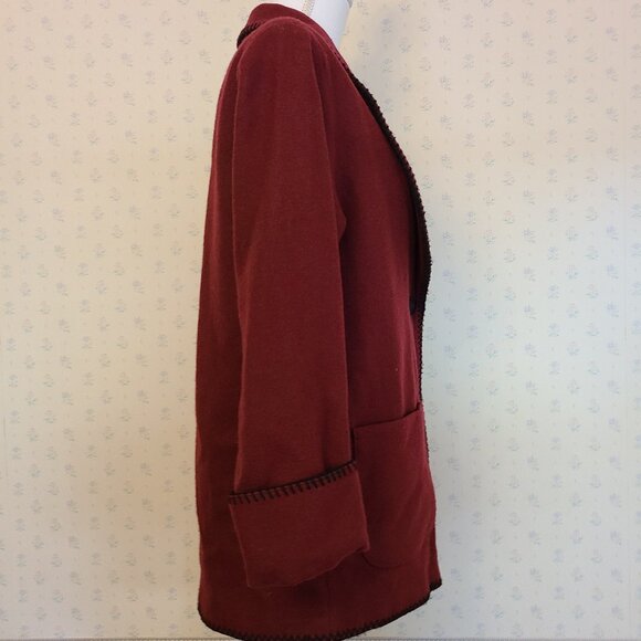 MIDWESTERN GARMENT CO VINTAGE  90'S RED SOUTHWESTERN BLAZER (SMALL) - Picture 4 of 9